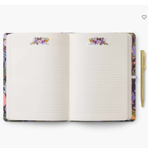 Rifle Paper Co. Journal with Pen in Violet Garden Party - Picture 4 of 9